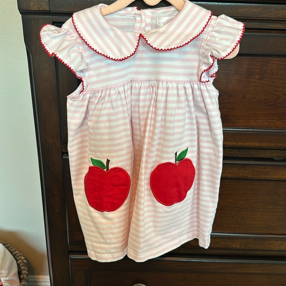 Cecil and Lou Apple Dress Peter Pan collar